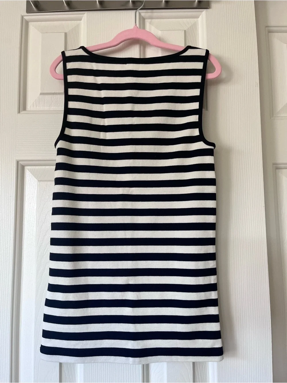 J. Crew Navy and White Boatneck Striped Tank Top, size XS
